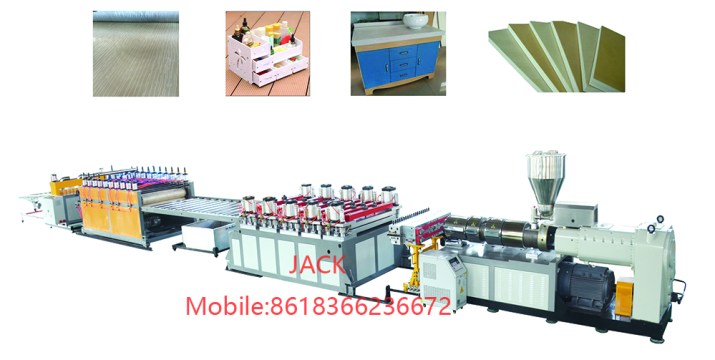 Mesin Ekstrusi triplek plastik Papan Mebel PVC WPC