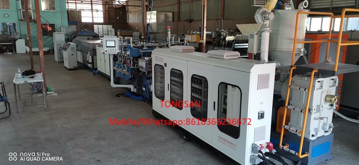 Máquina para fabricar láminas corrugadas de PP