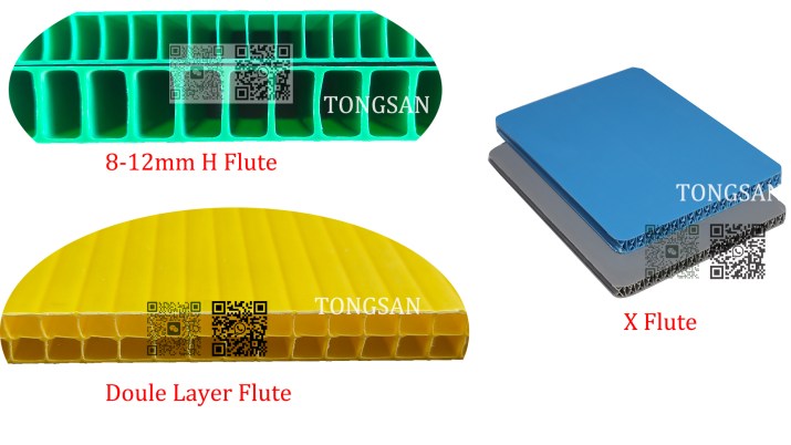 X Flute Double Layer PP Hollow  Sheet Extrusion Line