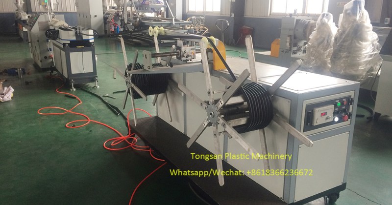 PP PE flexible corrugated electric conduit pipe making machine