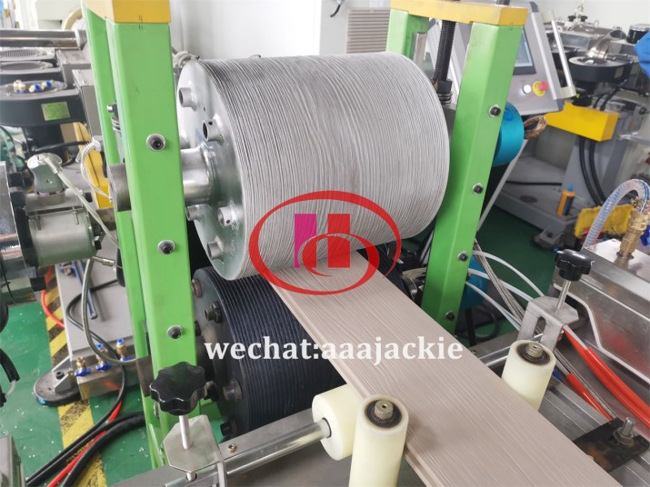 wood plastic composite embossing machine